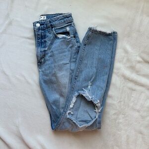 Abercrombie & Fitch Light Blue Distressed Skinny Jeans